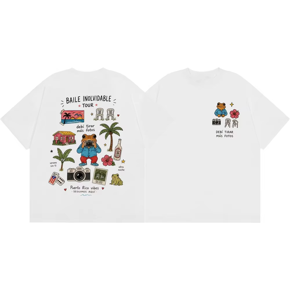 Foto Street Fashion - เสื้อยืด Unisex 2026 Rapper Bad Bunny