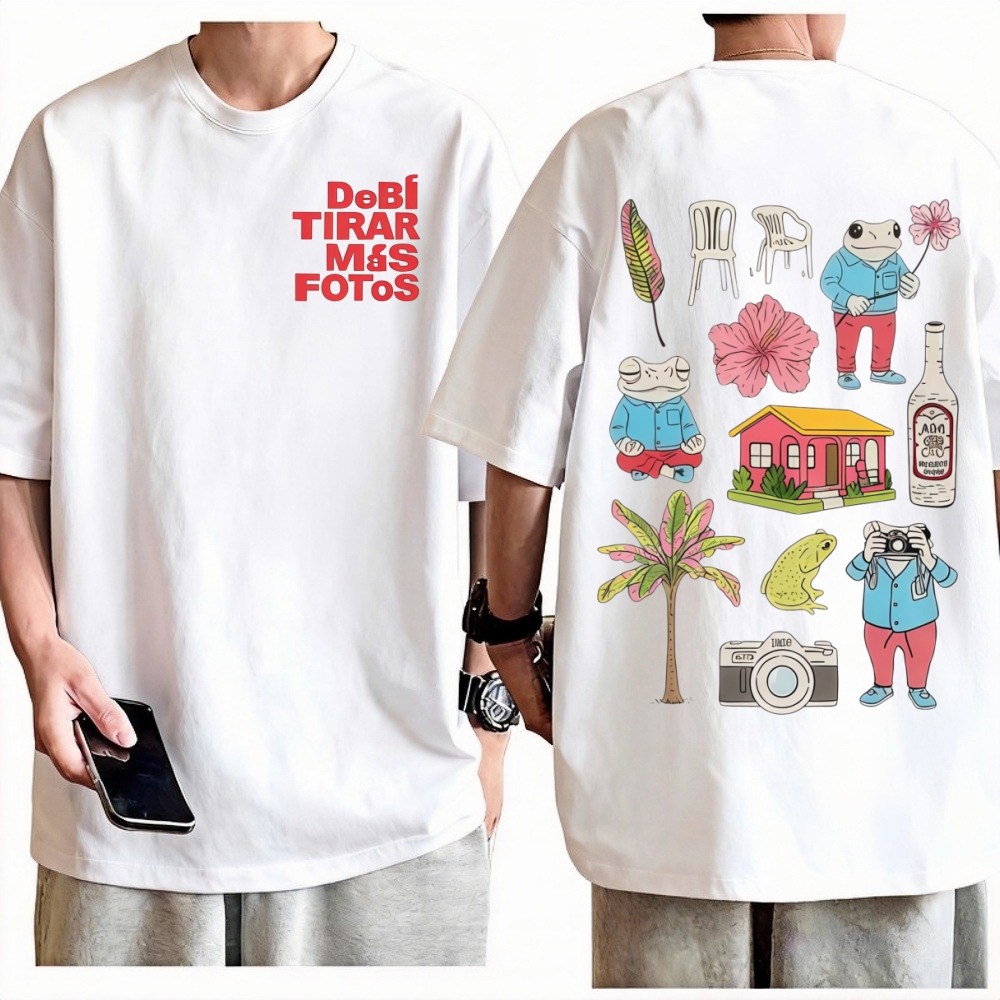 Foto Street Fashion - แร็ปเปอร์แบดบันนี่เสื้อยืดเดบี ติรา แมส โฟโตส์ ดีทีเอ็มเอฟ เวิลด์ทัวร์เสื้อ