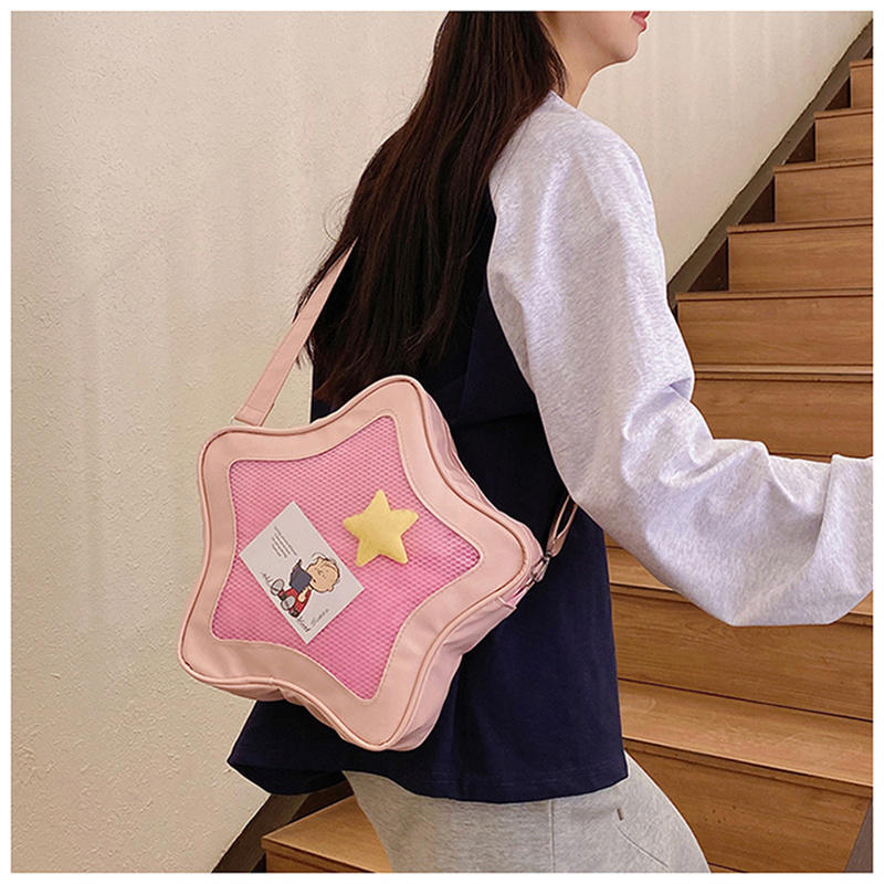 Street Fashion In Japan - กระเป๋าสะพายไหล่สไตล์มินิมอลน่ารักสไตล์ญี่ปุ่นสำหรับนักเรียน กระเป๋าสะพายข้างคาวาอิแฟชั่นแนวสตรีท