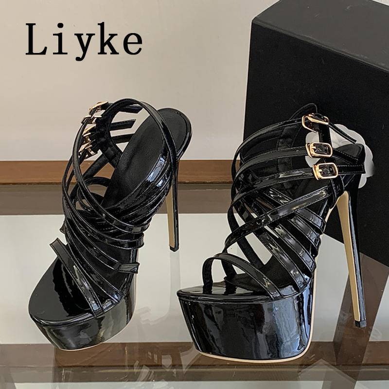 Street Fashion Lady - Liyke Summer รองเท้าส้นสูง 17 ซม. สำหรับผู้หญิง