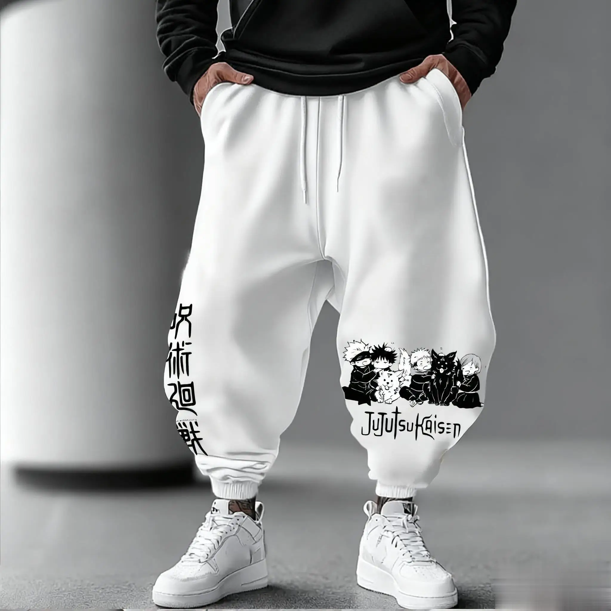 กางเกงจ็อกกิ้งผู้ชายลายอนิเมะญ - Street Fashion In Japan บทวิจารณ์และราคา