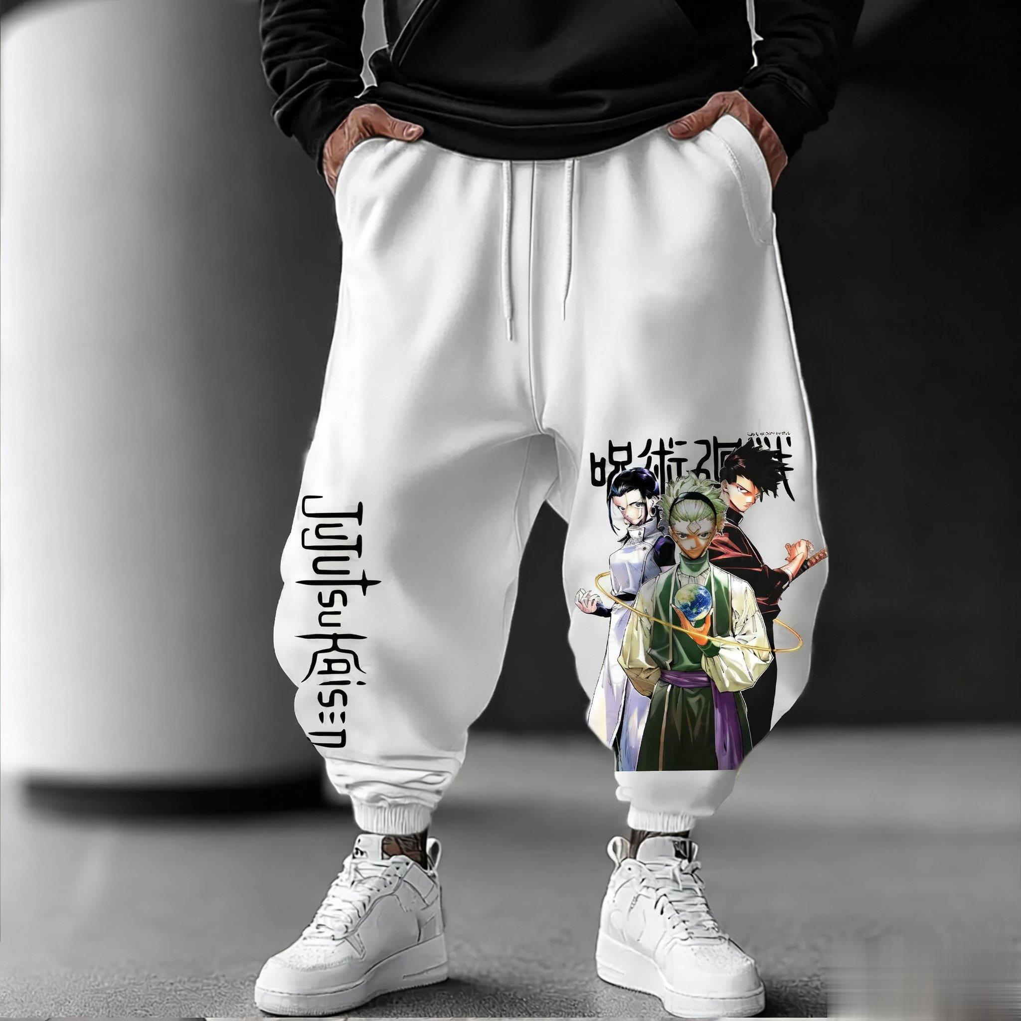 กางเกงจ็อกกิ้งผู้ชายลายอนิเมะญ - Street Fashion In Japan บทวิจารณ์และราคา