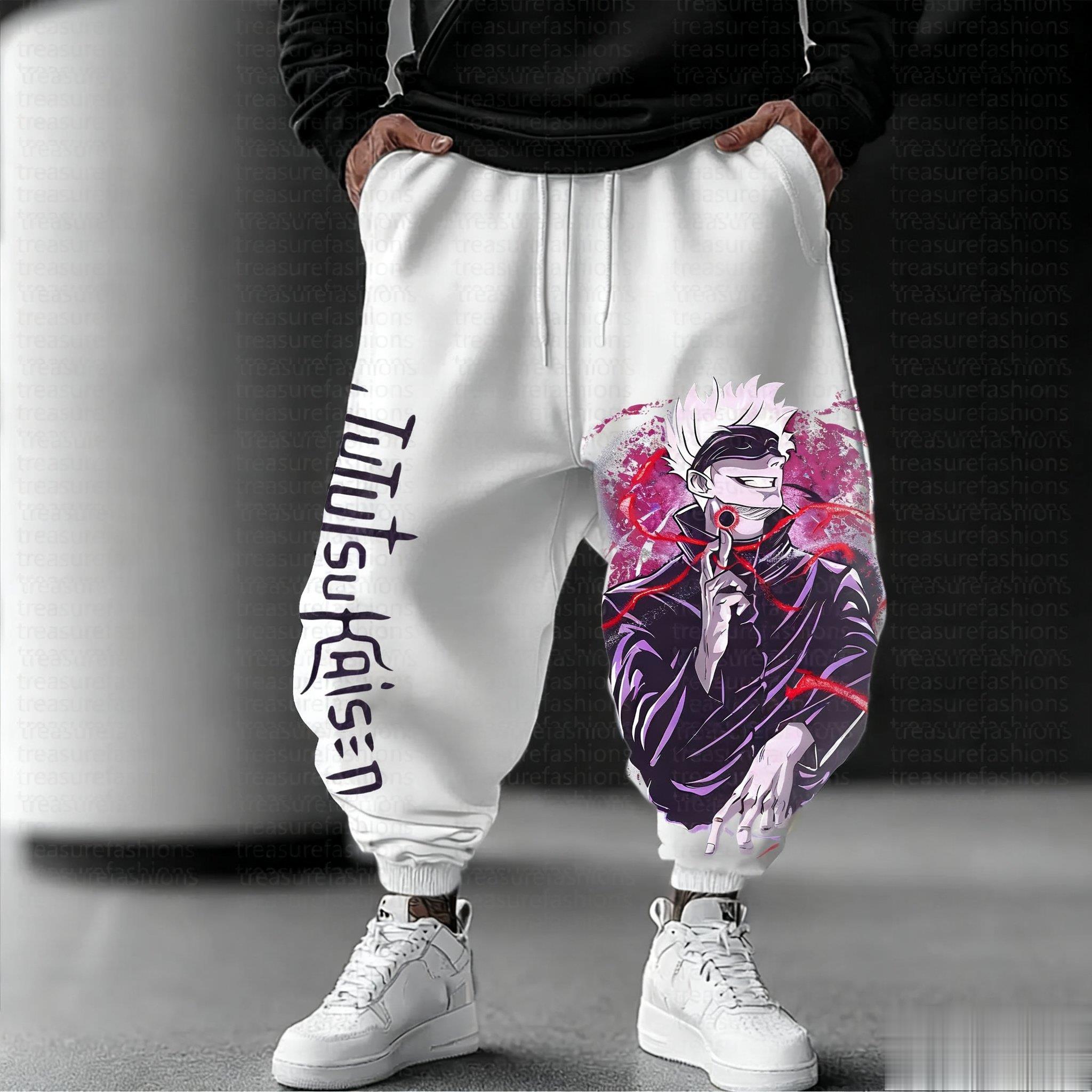 กางเกงจ็อกกิ้งผู้ชายลายอนิเมะญ - Street Fashion In Japan บทวิจารณ์และราคา
