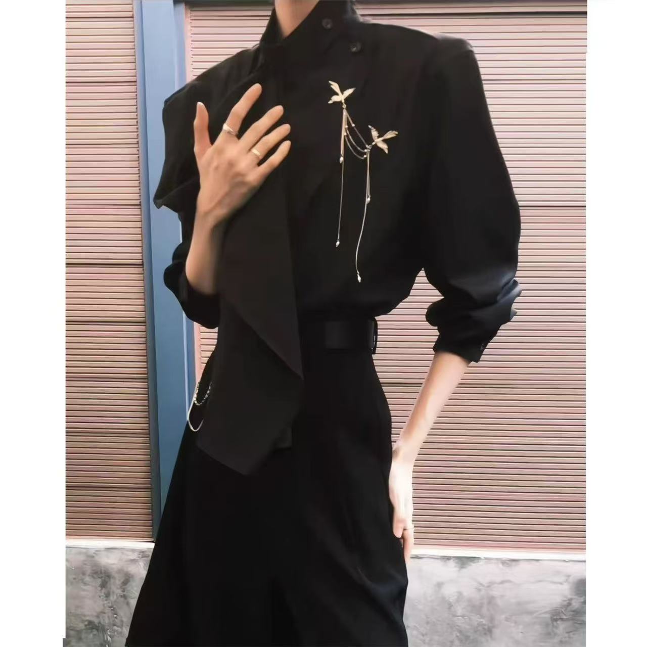 เสื้อเชิ้ตสไตล์จีนใหม่สำหรับผู - Street Fashion In Chinese บทวิจารณ์และราคา