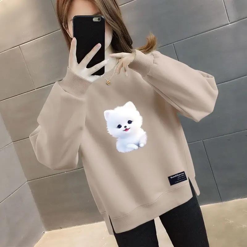 เสื้อสเวตเชิ้ตผู้หญิงทรงหลวมโอ - Oversized Crewneck Fleece บทวิจารณ์และราคา