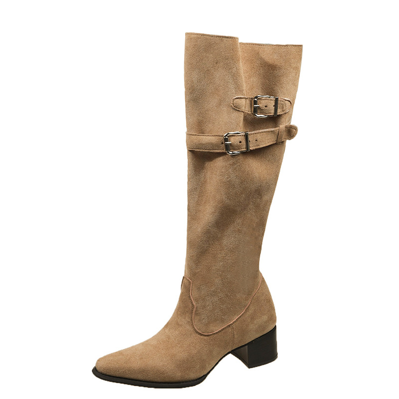 Vintage Suede ผู้หญิงกางเกงขาร - Street Fashion Winter 2025 บทวิจารณ์และราคา