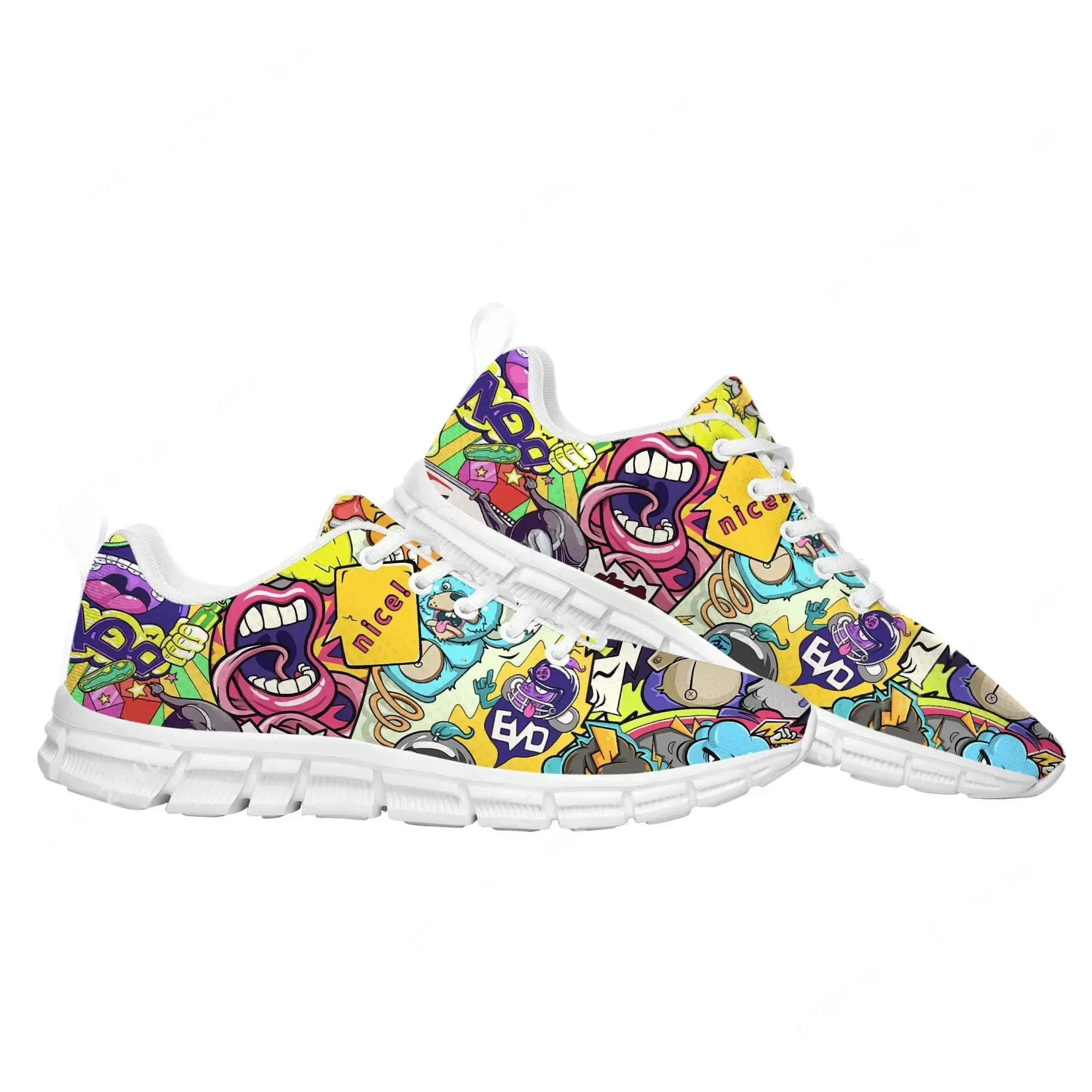 รองเท้ากีฬาลายกราฟฟิตี้สตรีทอา - Street Fashion Art บทวิจารณ์และราคา