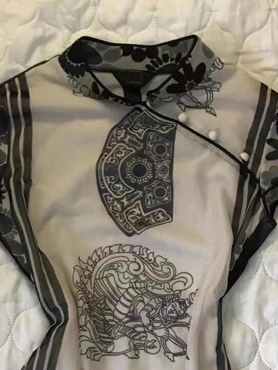 เสื้อพิมพ์ลายทรงสลิม ดีไซน์หรู - Street Fashion In Chinese บทวิจารณ์และราคา