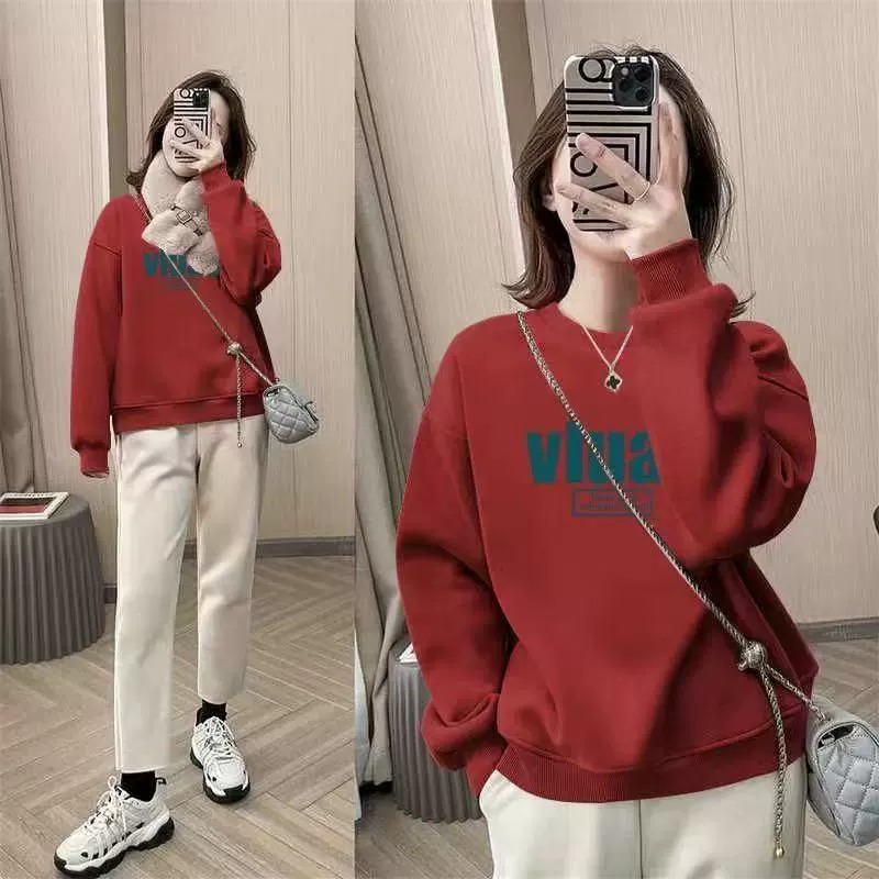 เสื้อสเวตเตอร์คอกลมทรงโอเวอร์ไ - Oversized Crewneck Fleece บทวิจารณ์และราคา