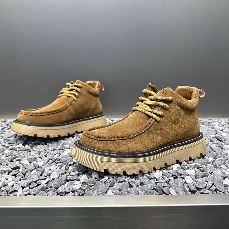 รองเท้าบูทผู้ชายแบบสวมพื้นหนา  - Street Fashion Winter 2025 บทวิจารณ์และราคา