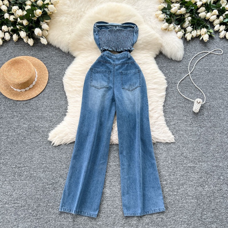 จั๊มสูทเดนิมผู้หญิงแบบชิ้นเดีย - Street Fashion Jeans Women บทวิจารณ์และราคา