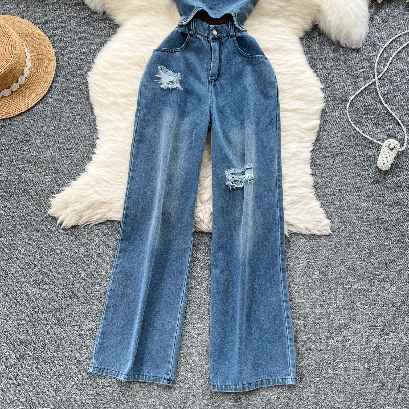 จั๊มสูทเดนิมผู้หญิงแบบชิ้นเดีย - Street Fashion Jeans Women บทวิจารณ์และราคา