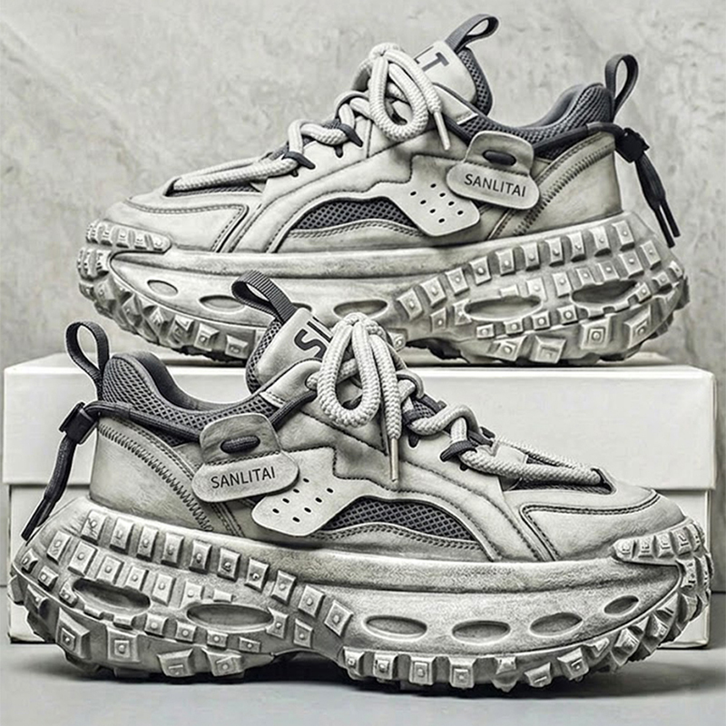 รองเท้าผ้าใบผู้ชายไซส์ใหญ่ แบบ - Street Fashion Walking บทวิจารณ์และราคา