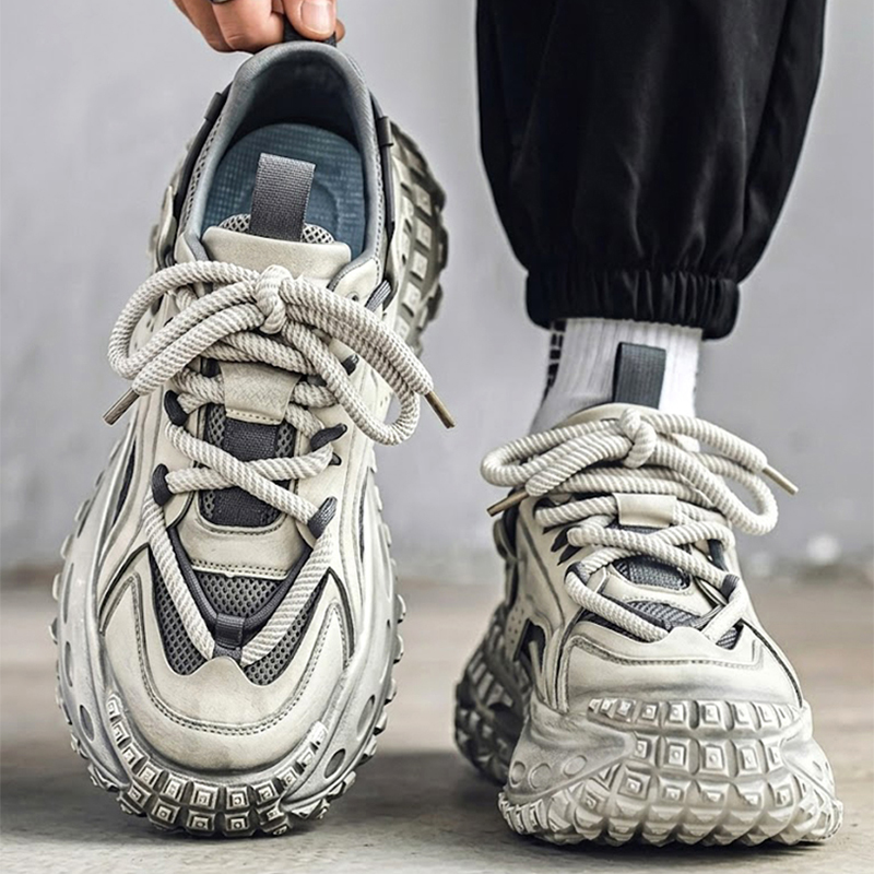 รองเท้าผ้าใบผู้ชายไซส์ใหญ่ แบบ - Street Fashion Walking บทวิจารณ์และราคา