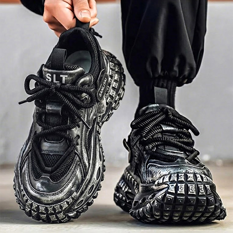 รองเท้าผ้าใบผู้ชายไซส์ใหญ่ แบบ - Street Fashion Walking บทวิจารณ์และราคา