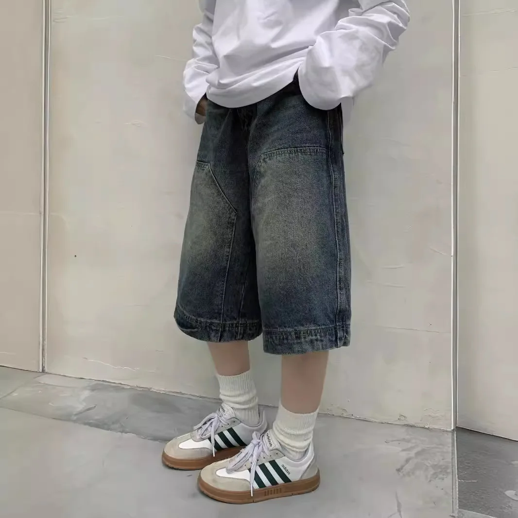 กางเกงยีนส์ขาสั้นทรงหลวมสไตล์ว - Street Fashion Jeans Women บทวิจารณ์และราคา