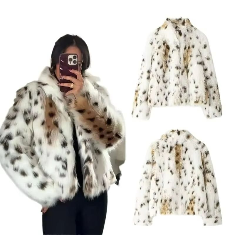 เสื้อแจ็คเก็ตขนสัตว์เทียมลายสั - Street Fashion Europe บทวิจารณ์และราคา