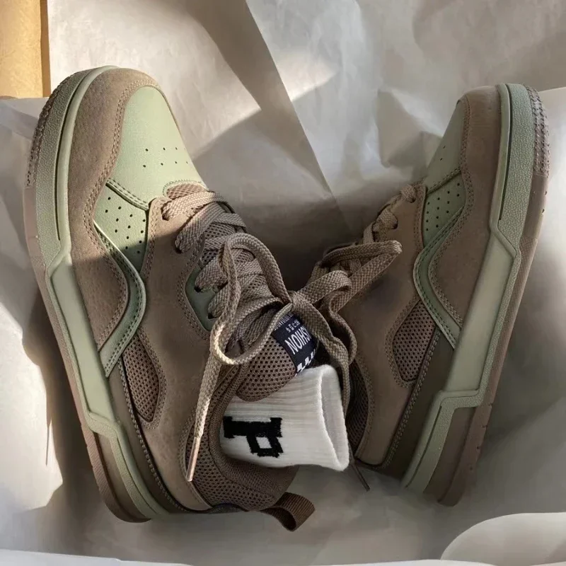 รองเท้าผ้าใบแฟชั่นวินเทจผู้ชาย - Street Fashion Walking บทวิจารณ์และราคา