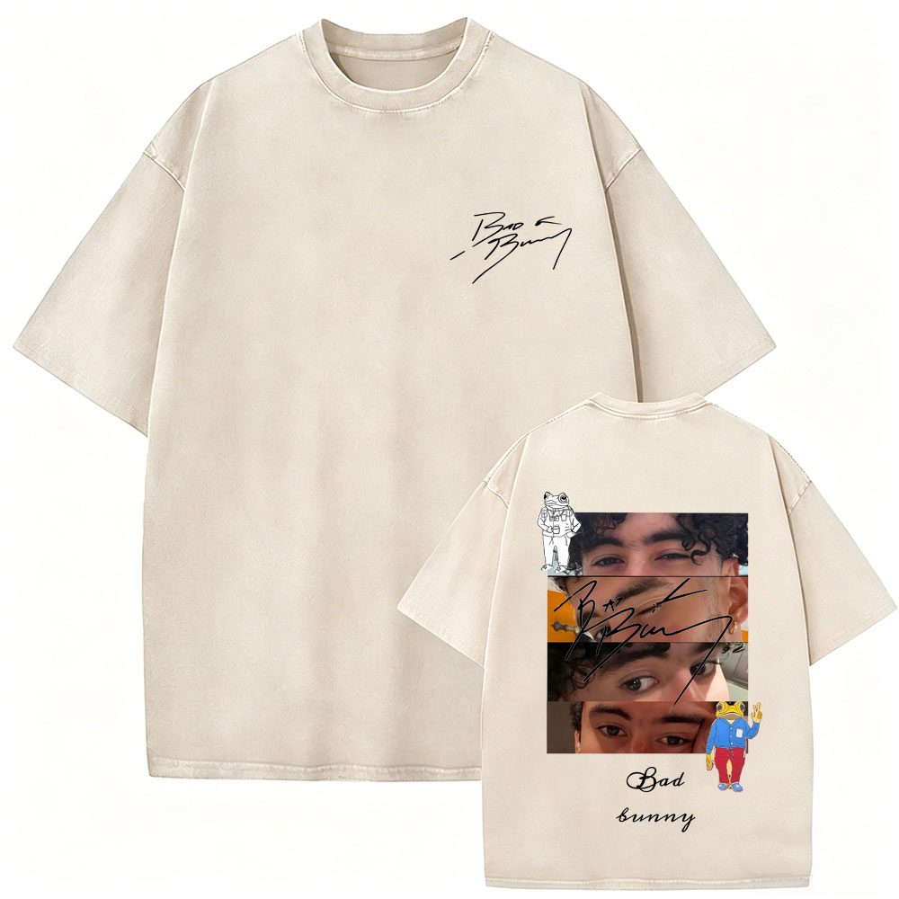 เสื้อยืดแร็ปเปอร์ Bad Bunny ลา - Foto Street Fashion บทวิจารณ์และราคา