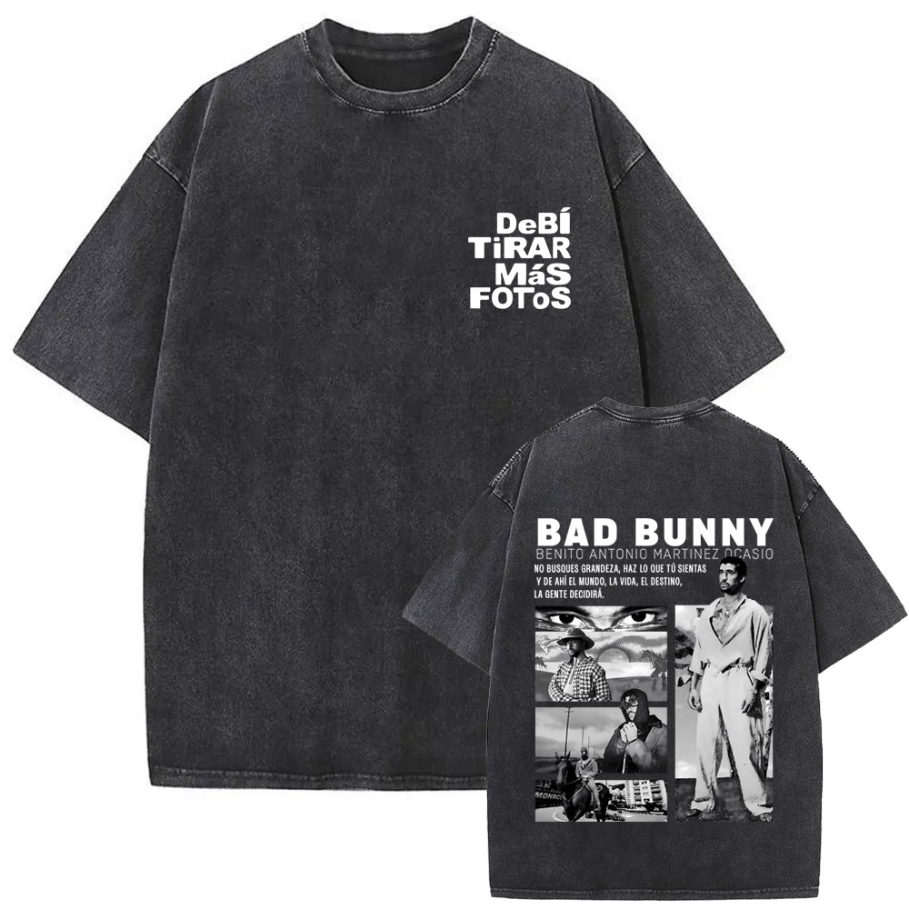เสื้อยืดแร็ปเปอร์ Bad Bunny ลา - Foto Street Fashion บทวิจารณ์และราคา