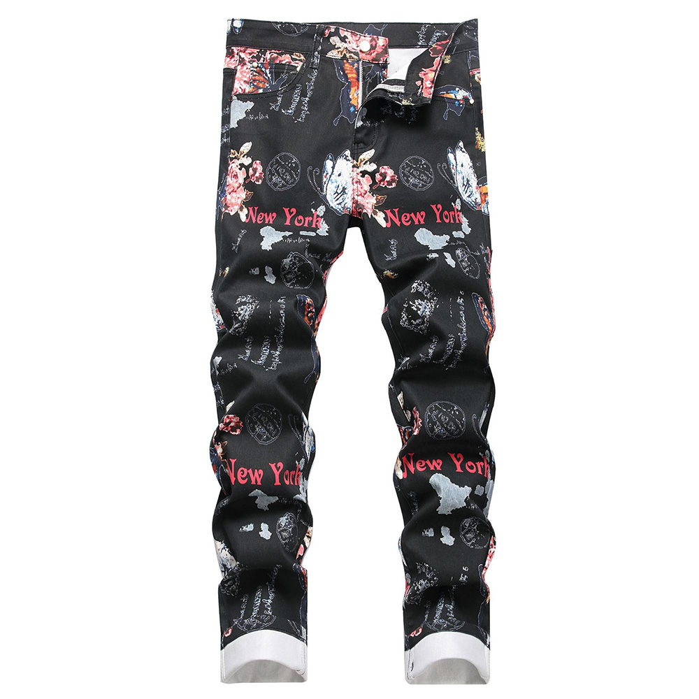 กางเกงยีนส์พิมพ์ลายดิจิทัลสำหร - High Street Fashion New York บทวิจารณ์และราคา