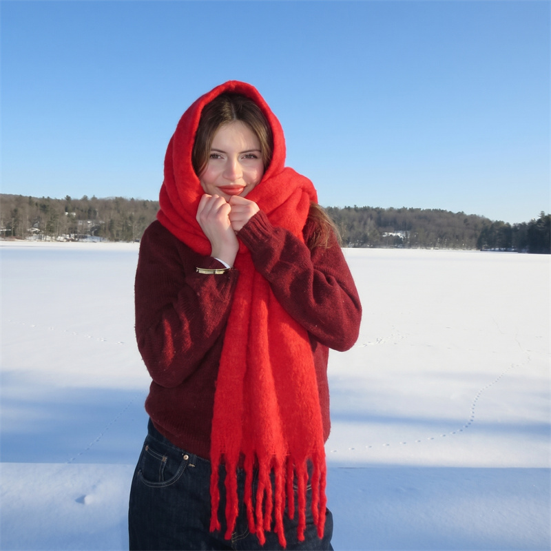 ผ้าพันคอขนโมแฮร์แบบวินเทจ แต่ง - Street Fashion Hijab บทวิจารณ์และราคา