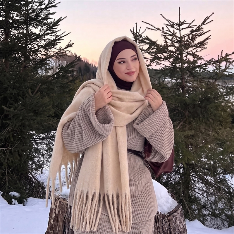 ผ้าพันคอขนโมแฮร์ 36 สี พร้อมชา - Street Fashion Hijab บทวิจารณ์และราคา