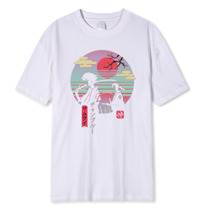 เสื้อยืดพิมพ์ลายซามูไรญี่ปุ่น  - Street Fashion Walking บทวิจารณ์และราคา