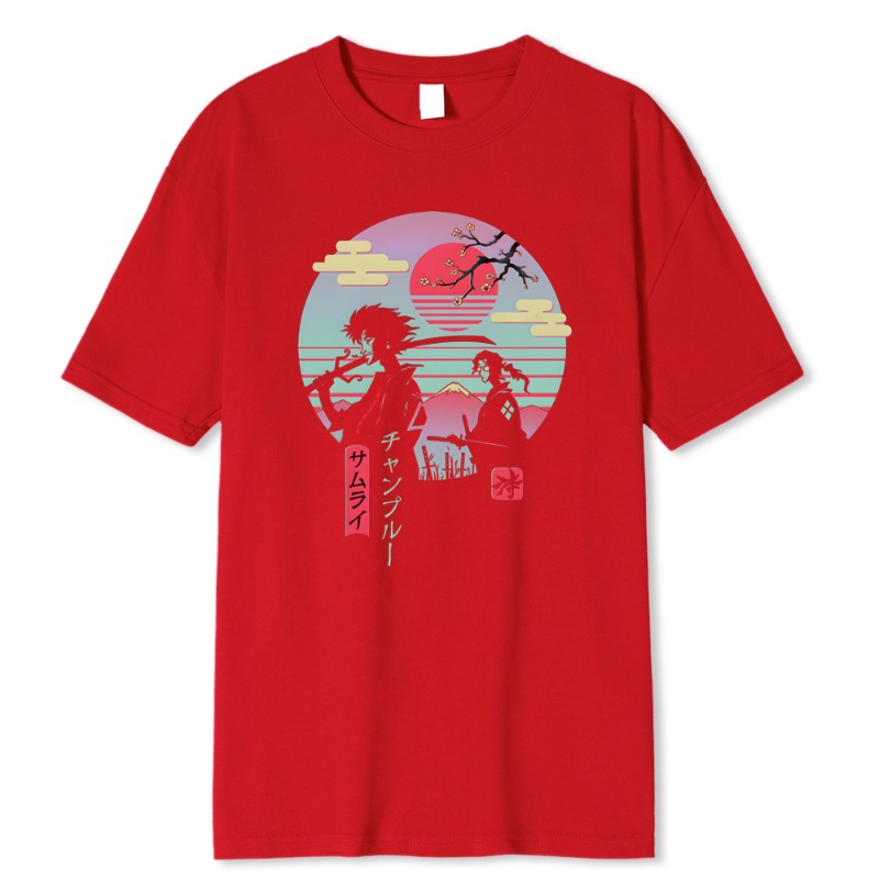 เสื้อยืดพิมพ์ลายซามูไรญี่ปุ่น  - Street Fashion Walking บทวิจารณ์และราคา