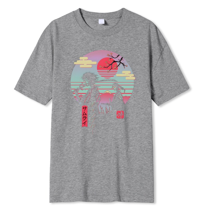 เสื้อยืดพิมพ์ลายซามูไรญี่ปุ่น  - Street Fashion Walking บทวิจารณ์และราคา