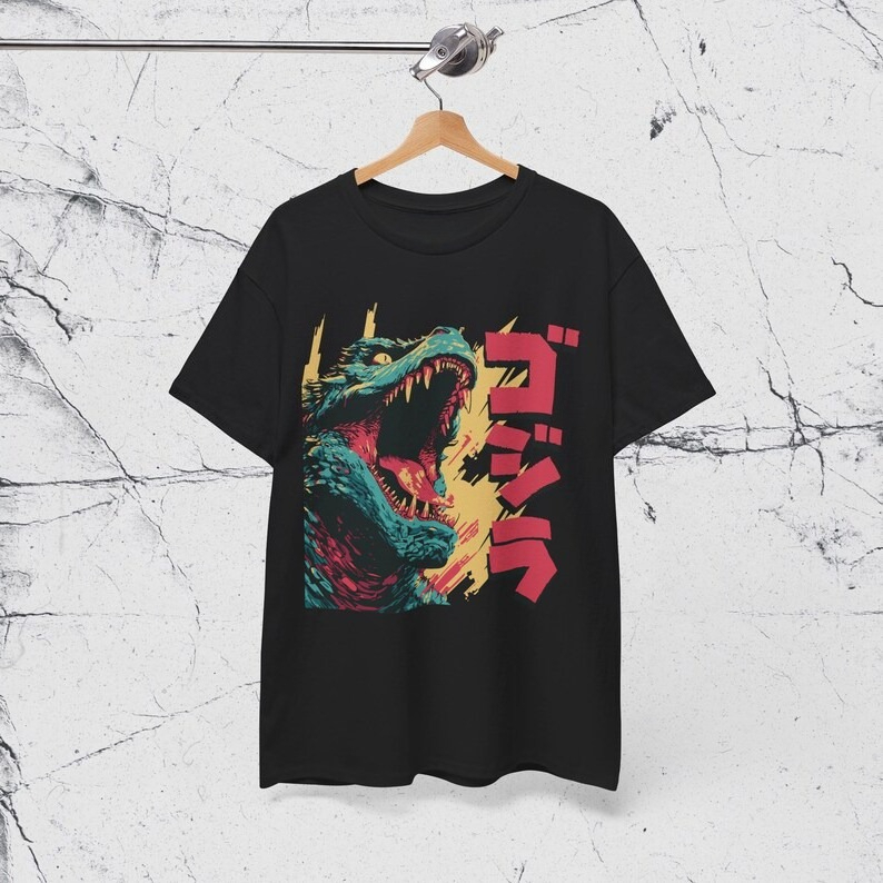 เสื้อยืดลายกราฟิกหนังก็อจิลล่า - Street Fashion In Japan บทวิจารณ์และราคา