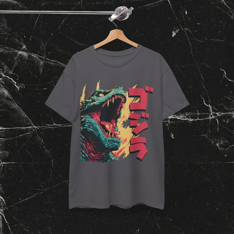 เสื้อยืดลายกราฟิกหนังก็อจิลล่า - Street Fashion In Japan บทวิจารณ์และราคา