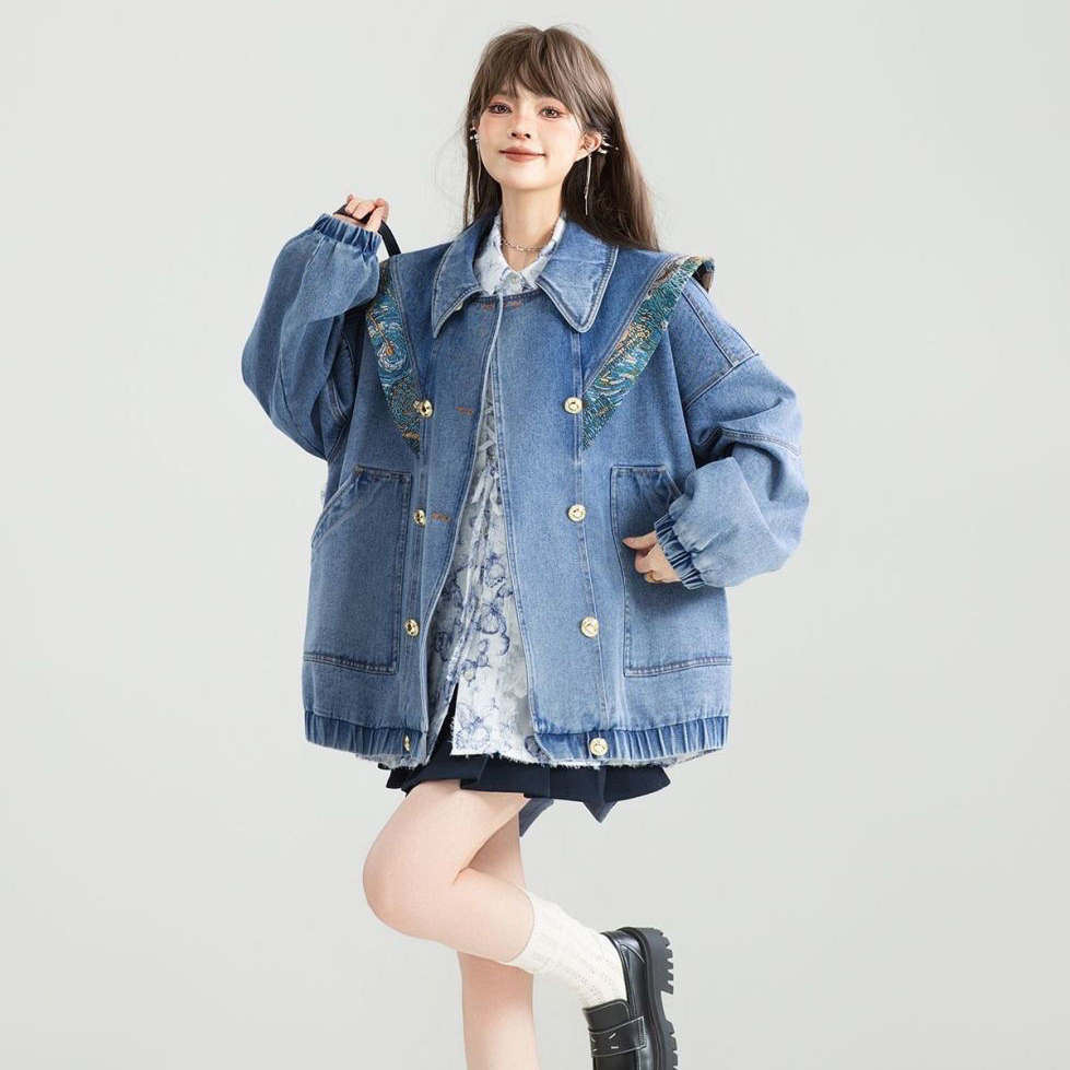 Vintage Denimแจ็คเก็ตOutwearผู - Street Fashion Winter 2025 บทวิจารณ์และราคา