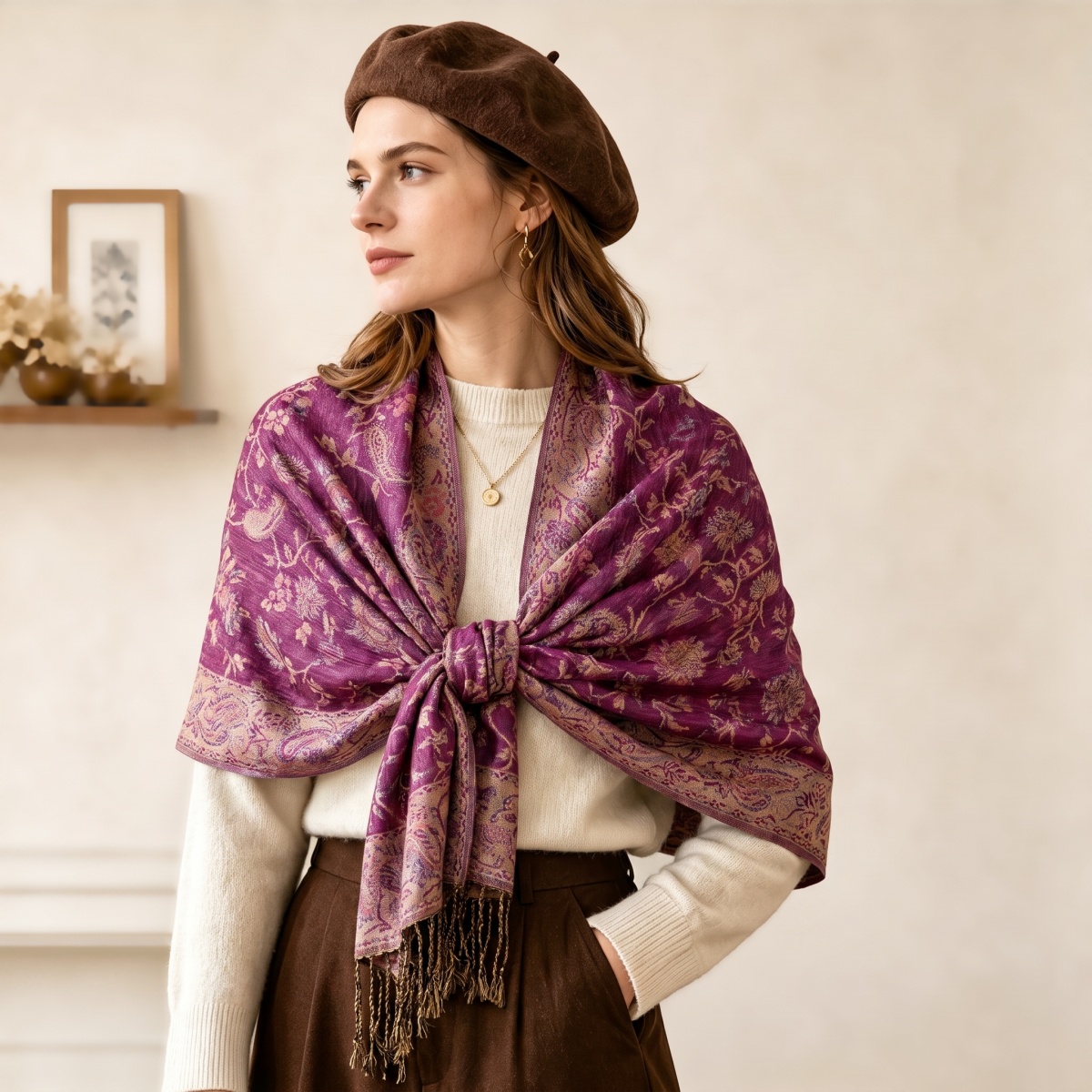 ผ้าพันคอพิมพ์ลาย ฮิญาบ ผ้าคลุม - Street Fashion Hijab บทวิจารณ์และราคา