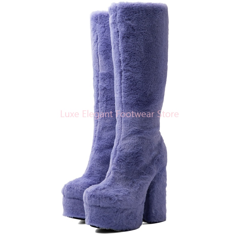 รองเท้าบูทส้นตึกทรงกลมหุ้มข้อเ - Street Fashion Winter บทวิจารณ์และราคา