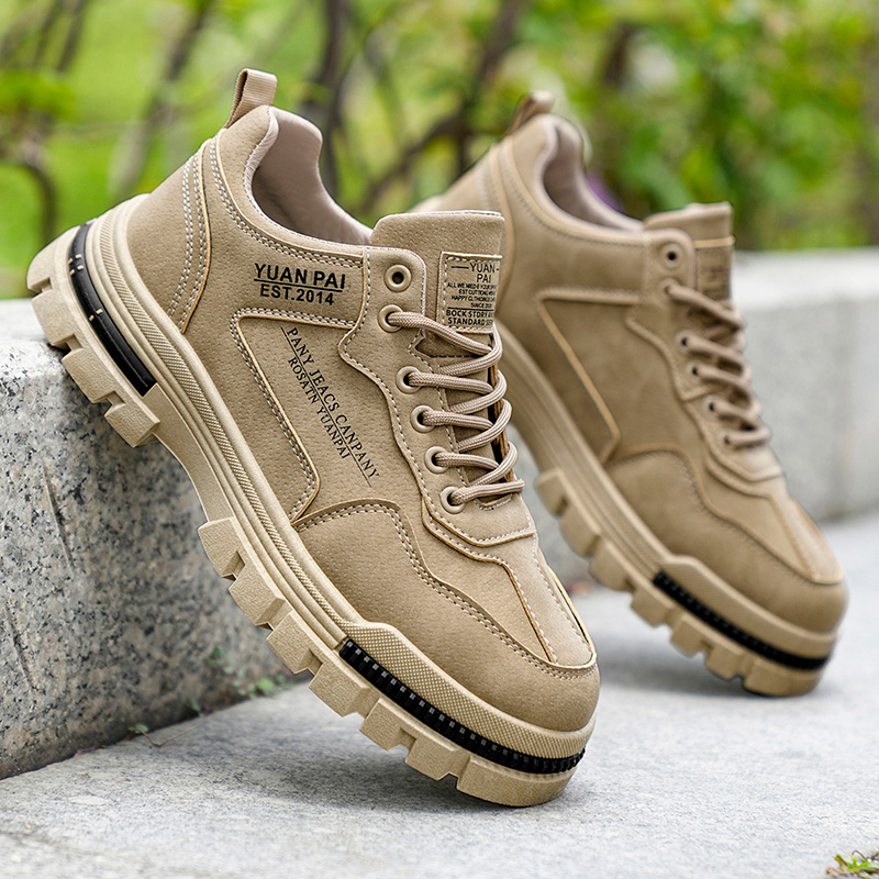 รองเท้าบูททำงานพื้นหนาสำหรับผู - Street Fashion Walking บทวิจารณ์และราคา