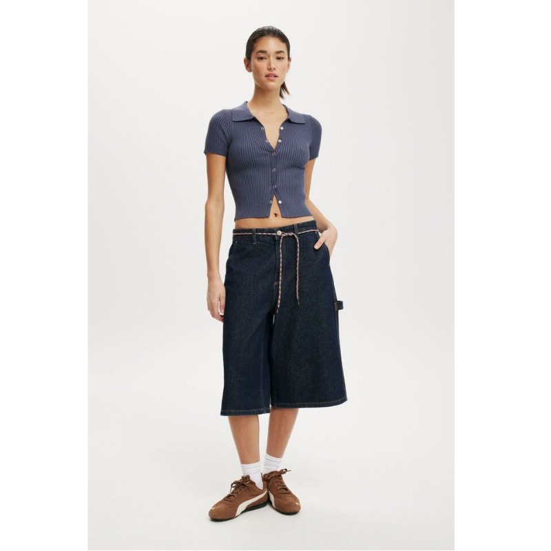 กางเกงยีนส์ขาสั้นทรงหลวมสำหรับ - Street Fashion Jeans Women บทวิจารณ์และราคา