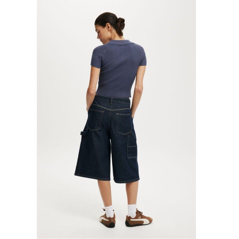 กางเกงยีนส์ขาสั้นทรงหลวมสำหรับ - Street Fashion Jeans Women บทวิจารณ์และราคา
