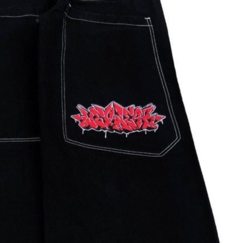 กางเกงยีนส์ทรงหลวมสไตล์ฮิปฮอปอ - Street Fashion Jeans Women บทวิจารณ์และราคา