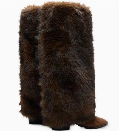 รองเท้าบูทสูงถึงเข่าสำหรับผู้ห - Street Fashion Winter บทวิจารณ์และราคา