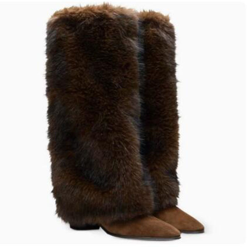 รองเท้าบูทสูงถึงเข่าสำหรับผู้ห - Street Fashion Winter บทวิจารณ์และราคา