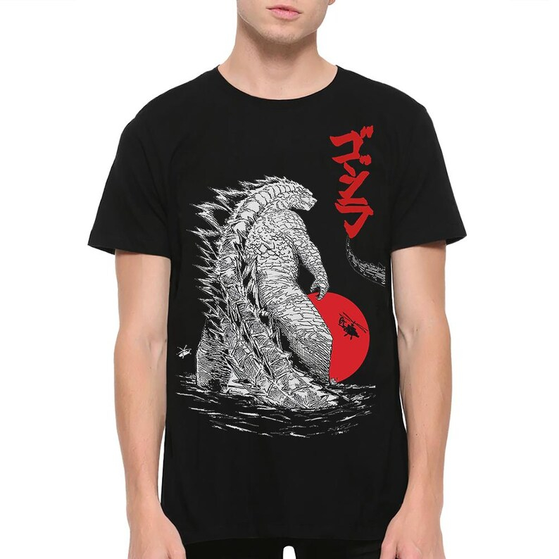 เสื้อยืดลายกราฟิกหนังก็อจิลล่า - Street Fashion In Japan บทวิจารณ์และราคา