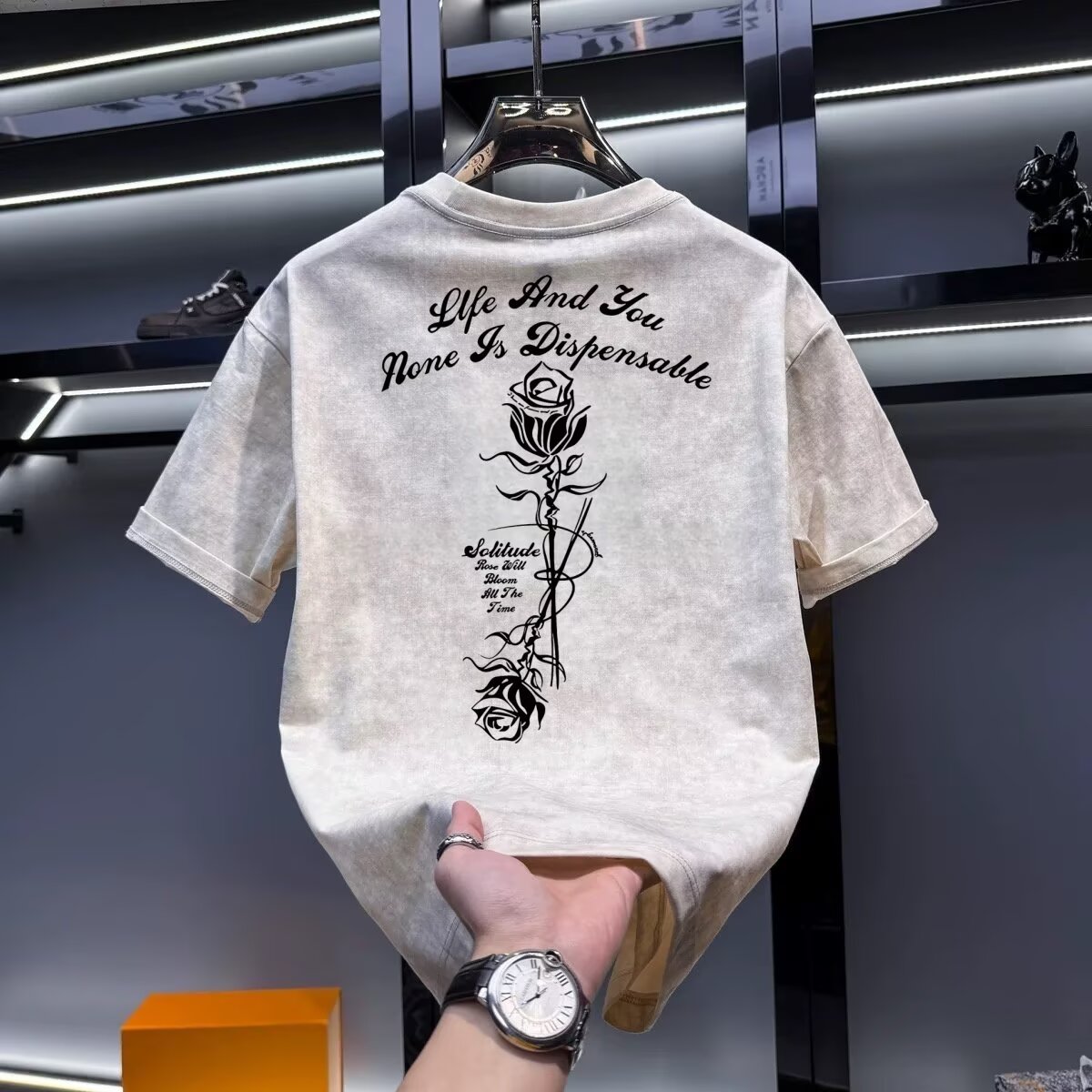 ฤดูร้อนผู้ชายสีกากีเสื้อยืดคุณ - Street Fashion In Chinese บทวิจารณ์และราคา