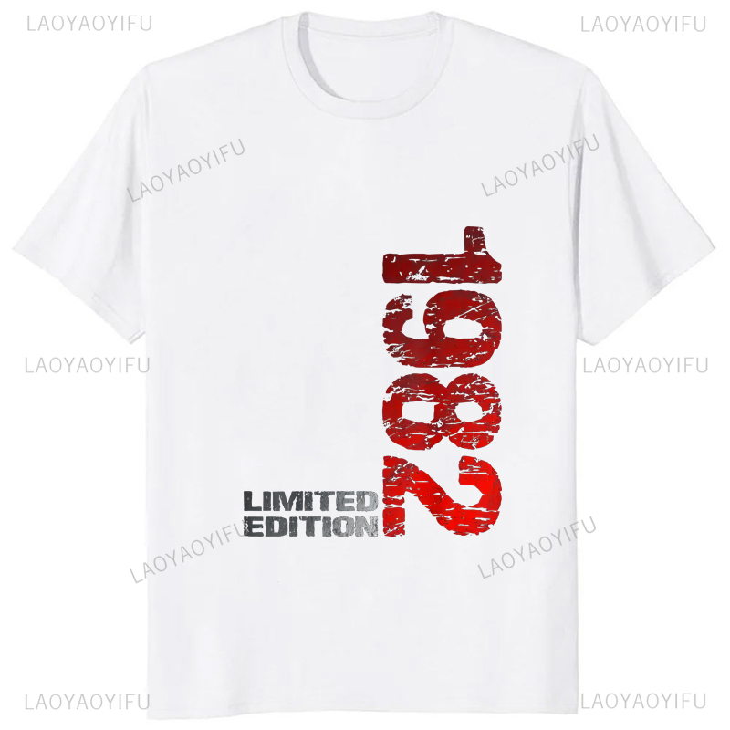 เสื้อยืดพิมพ์ลายวินเทจ1982รุ่น - Street Fashion Art บทวิจารณ์และราคา