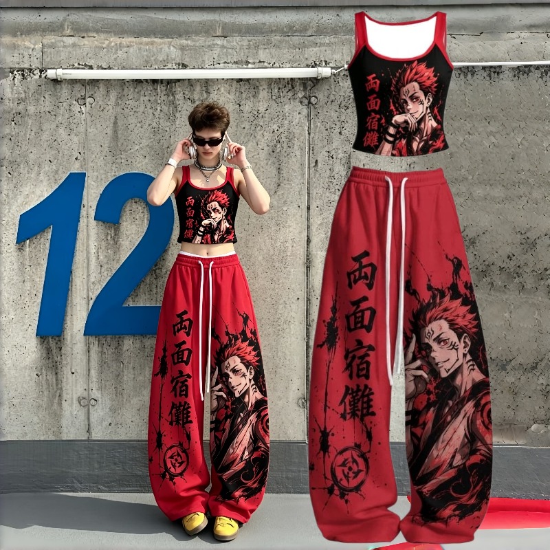 ชุดเซ็ต 2 ชิ้นลายอนิเมะญี่ปุ่น - Street Fashion In Japan บทวิจารณ์และราคา