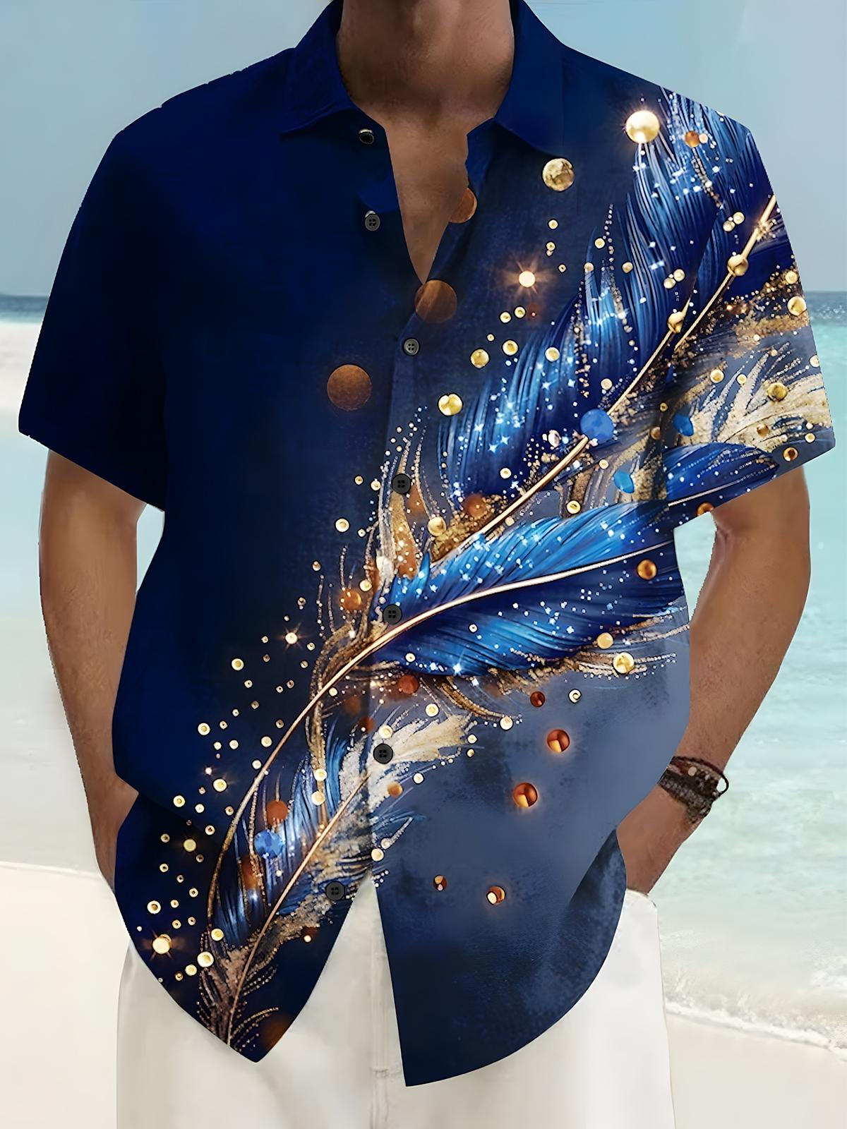เสื้อเชิ้ตแขนสั้นพิมพ์ลายฮาวาย - Street Fashion Walking บทวิจารณ์และราคา